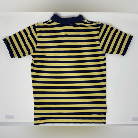 POLO By RALPH LAUREN: Navy/Yellow Striped Polo Shirt, Size 7 - Picture 2 of 4
